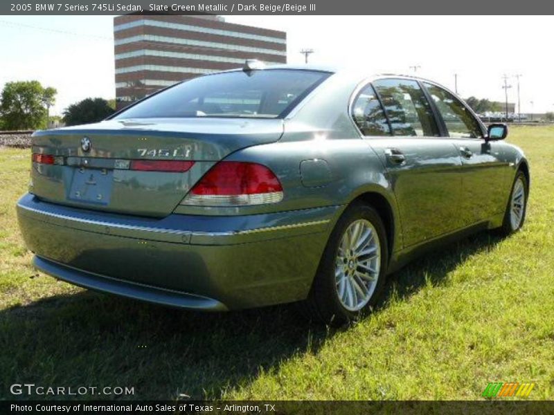Slate Green Metallic / Dark Beige/Beige III 2005 BMW 7 Series 745Li Sedan