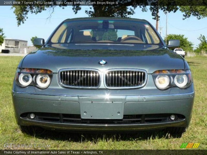 Slate Green Metallic / Dark Beige/Beige III 2005 BMW 7 Series 745Li Sedan