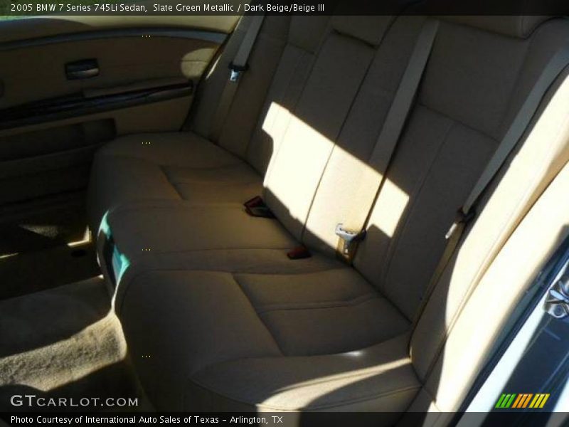 Slate Green Metallic / Dark Beige/Beige III 2005 BMW 7 Series 745Li Sedan