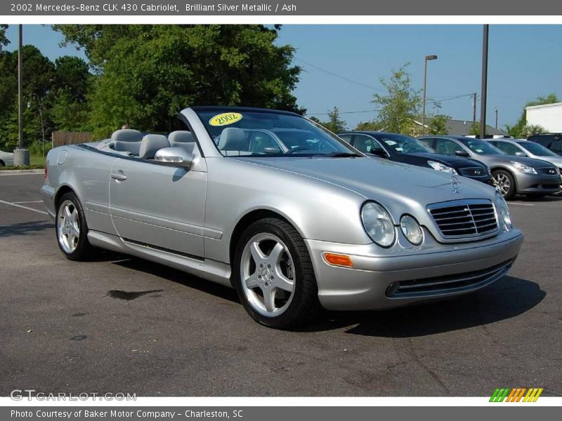 Brilliant Silver Metallic / Ash 2002 Mercedes-Benz CLK 430 Cabriolet