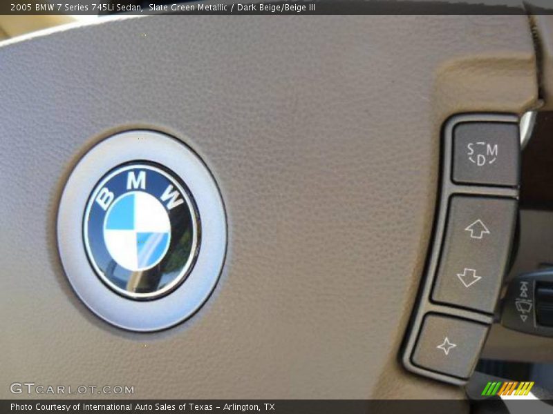 Slate Green Metallic / Dark Beige/Beige III 2005 BMW 7 Series 745Li Sedan