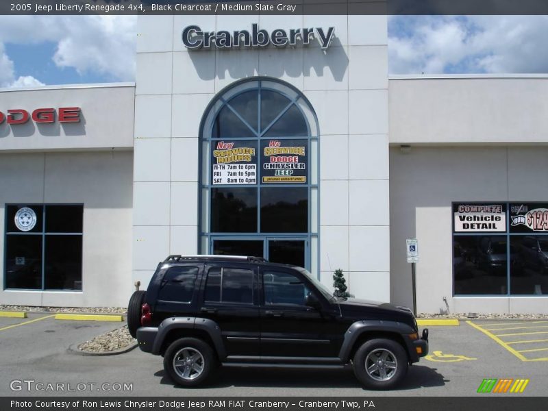 Black Clearcoat / Medium Slate Gray 2005 Jeep Liberty Renegade 4x4