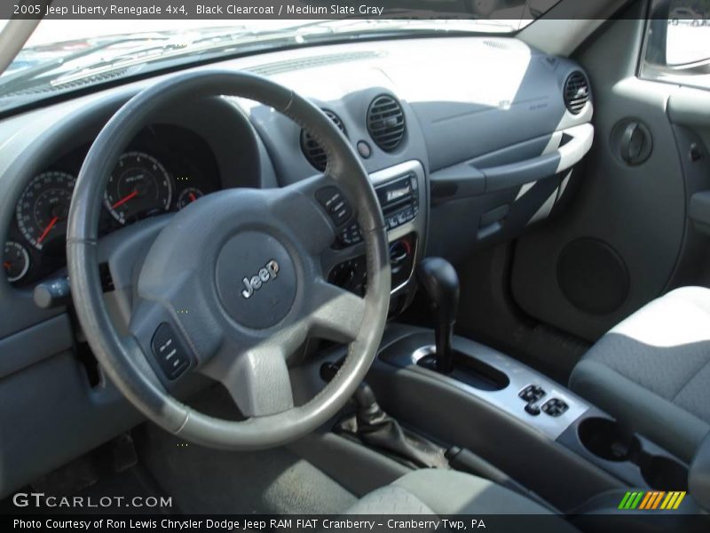 Black Clearcoat / Medium Slate Gray 2005 Jeep Liberty Renegade 4x4