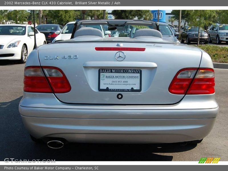 Brilliant Silver Metallic / Ash 2002 Mercedes-Benz CLK 430 Cabriolet