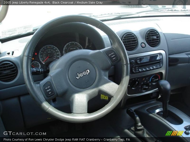 Black Clearcoat / Medium Slate Gray 2005 Jeep Liberty Renegade 4x4