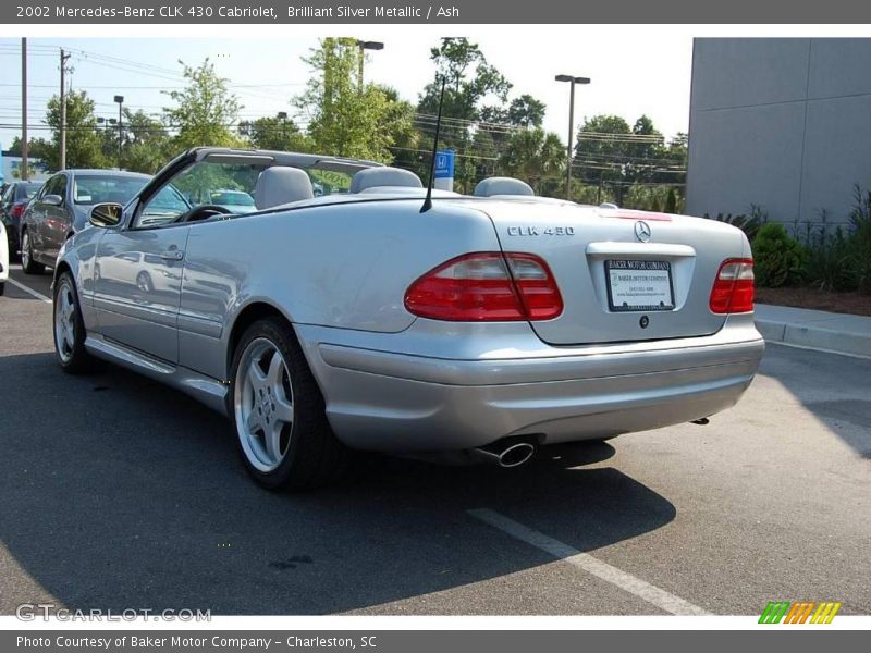 Brilliant Silver Metallic / Ash 2002 Mercedes-Benz CLK 430 Cabriolet