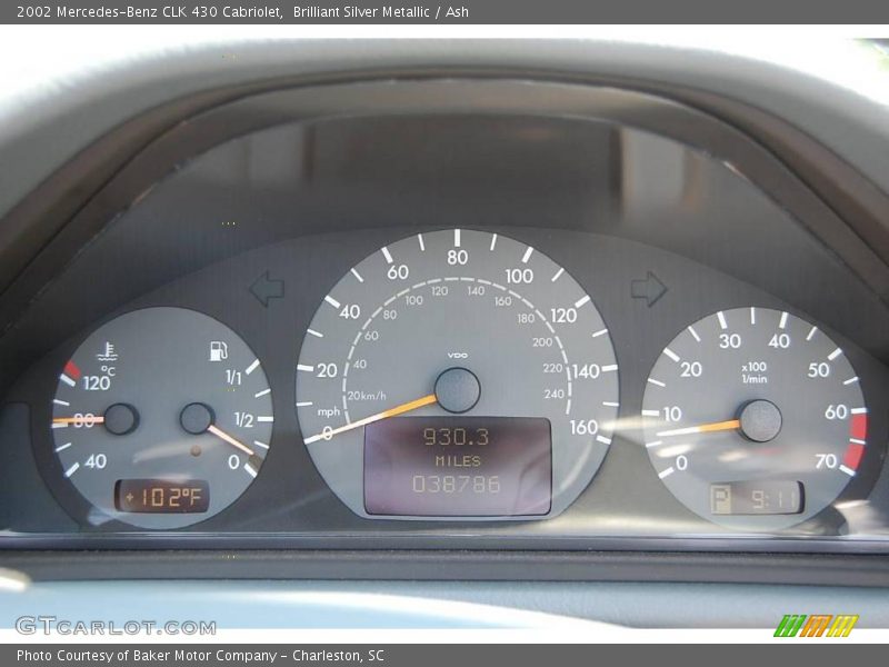 Brilliant Silver Metallic / Ash 2002 Mercedes-Benz CLK 430 Cabriolet