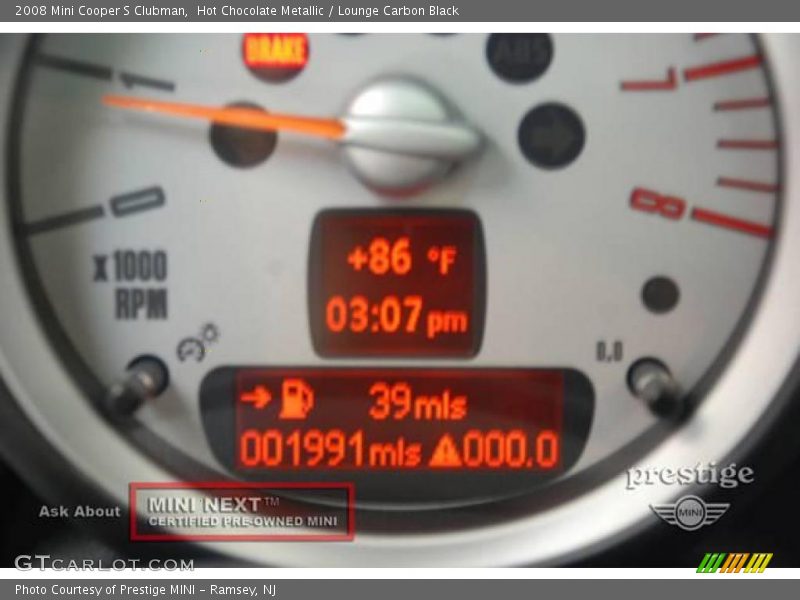 Hot Chocolate Metallic / Lounge Carbon Black 2008 Mini Cooper S Clubman