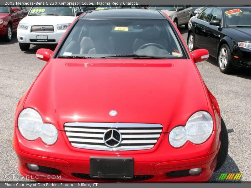 Magma Red / Charcoal 2003 Mercedes-Benz C 230 Kompressor Coupe