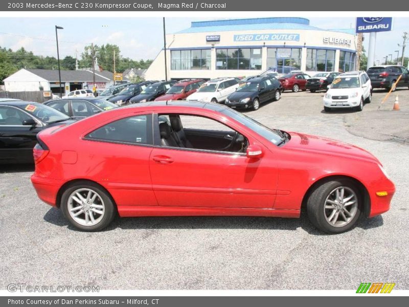Magma Red / Charcoal 2003 Mercedes-Benz C 230 Kompressor Coupe