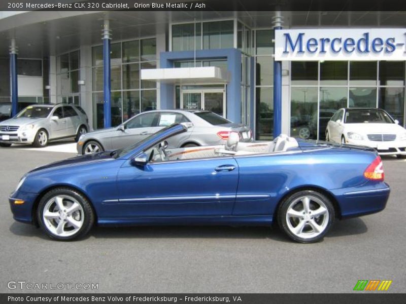 Orion Blue Metallic / Ash 2005 Mercedes-Benz CLK 320 Cabriolet