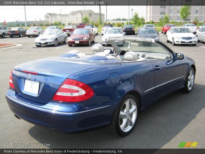 Orion Blue Metallic / Ash 2005 Mercedes-Benz CLK 320 Cabriolet