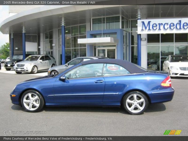 Orion Blue Metallic / Ash 2005 Mercedes-Benz CLK 320 Cabriolet