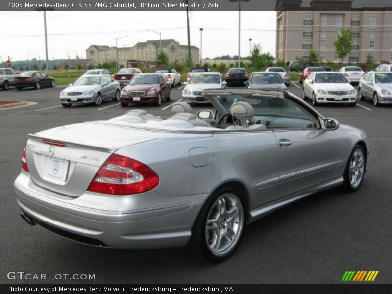 Brilliant Silver Metallic / Ash 2005 Mercedes-Benz CLK 55 AMG Cabriolet