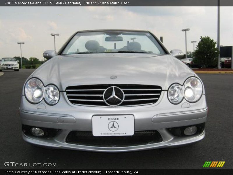 Brilliant Silver Metallic / Ash 2005 Mercedes-Benz CLK 55 AMG Cabriolet