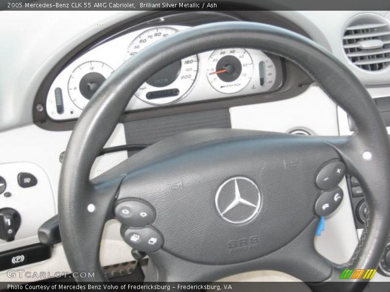 Brilliant Silver Metallic / Ash 2005 Mercedes-Benz CLK 55 AMG Cabriolet