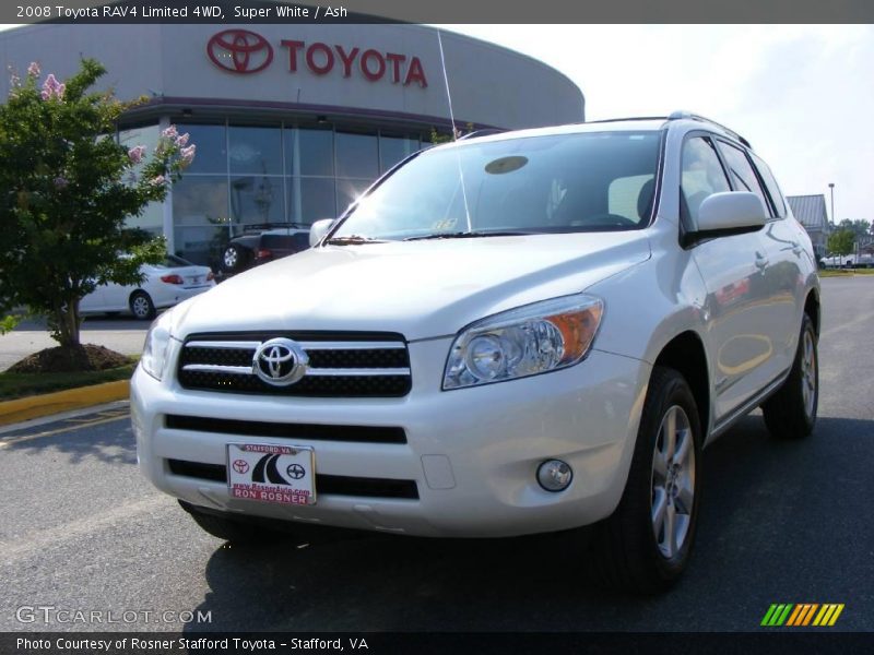 Super White / Ash 2008 Toyota RAV4 Limited 4WD