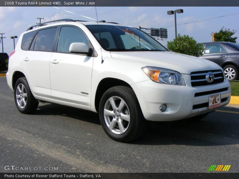 Super White / Ash 2008 Toyota RAV4 Limited 4WD