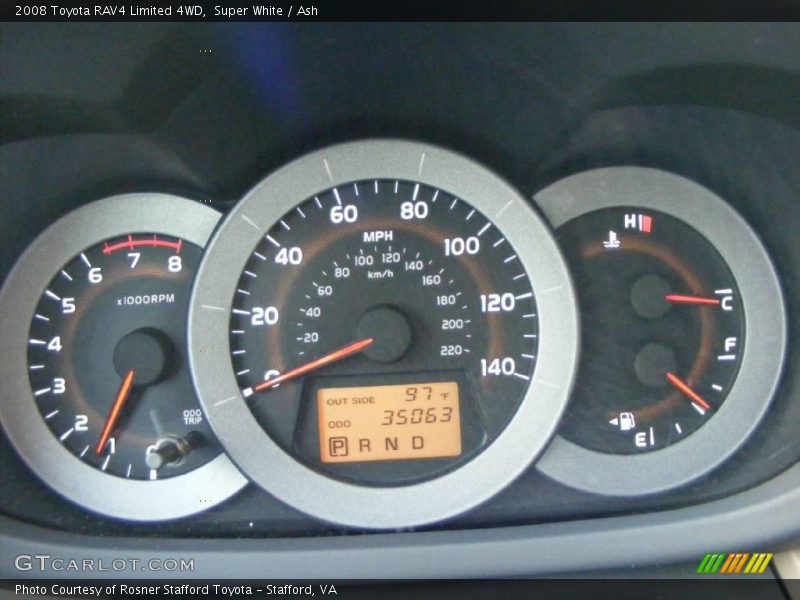 Super White / Ash 2008 Toyota RAV4 Limited 4WD