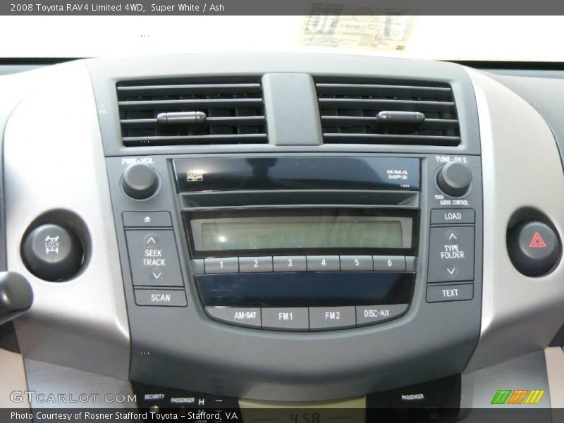 Super White / Ash 2008 Toyota RAV4 Limited 4WD