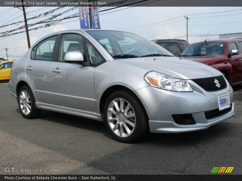 Quicksilver Metallic / Black 2008 Suzuki SX4 Sport Sedan
