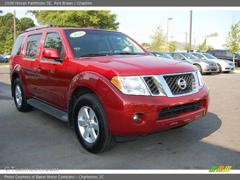 Red Brawn / Graphite 2008 Nissan Pathfinder SE