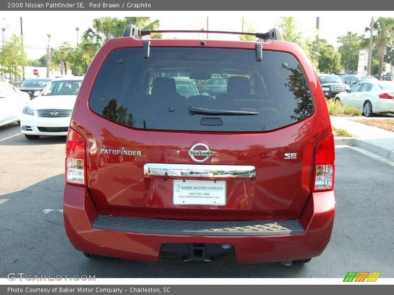 Red Brawn / Graphite 2008 Nissan Pathfinder SE