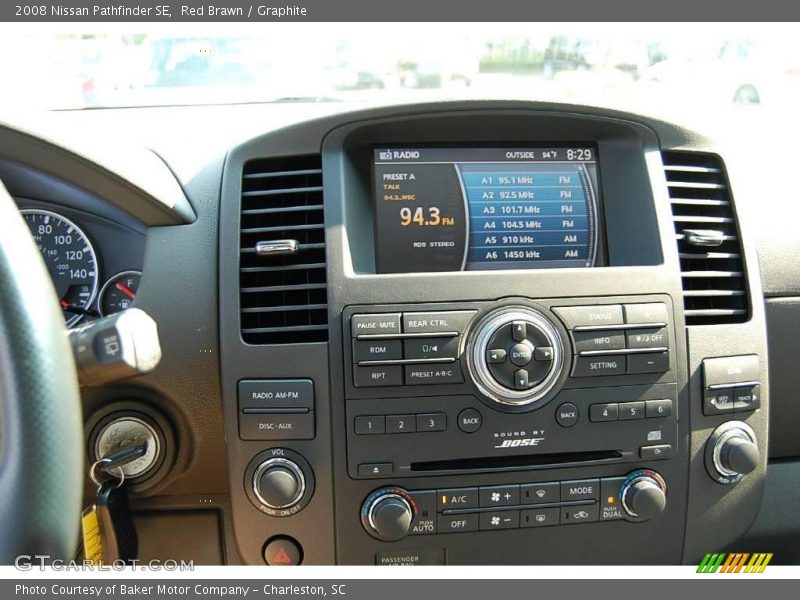Red Brawn / Graphite 2008 Nissan Pathfinder SE
