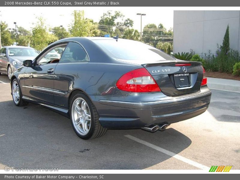 Steel Grey Metallic / Black 2008 Mercedes-Benz CLK 550 Coupe