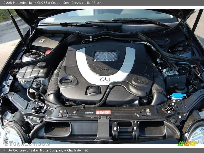Steel Grey Metallic / Black 2008 Mercedes-Benz CLK 550 Coupe