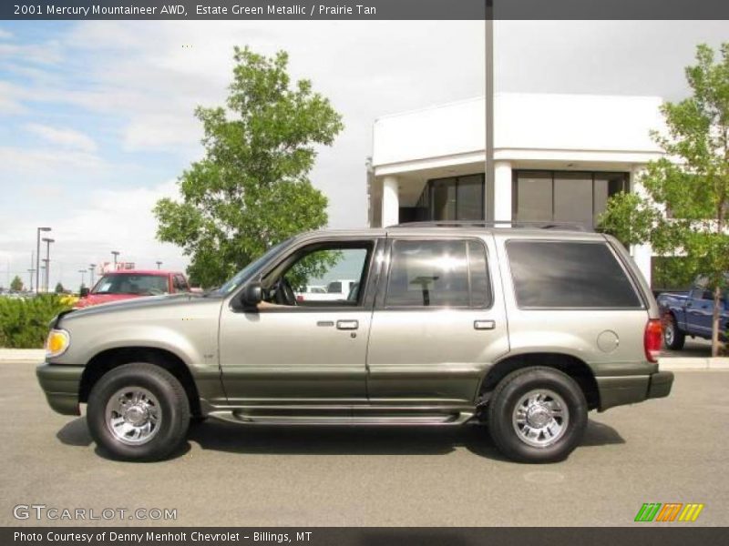 Estate Green Metallic / Prairie Tan 2001 Mercury Mountaineer AWD