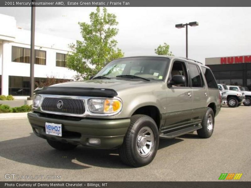 Estate Green Metallic / Prairie Tan 2001 Mercury Mountaineer AWD