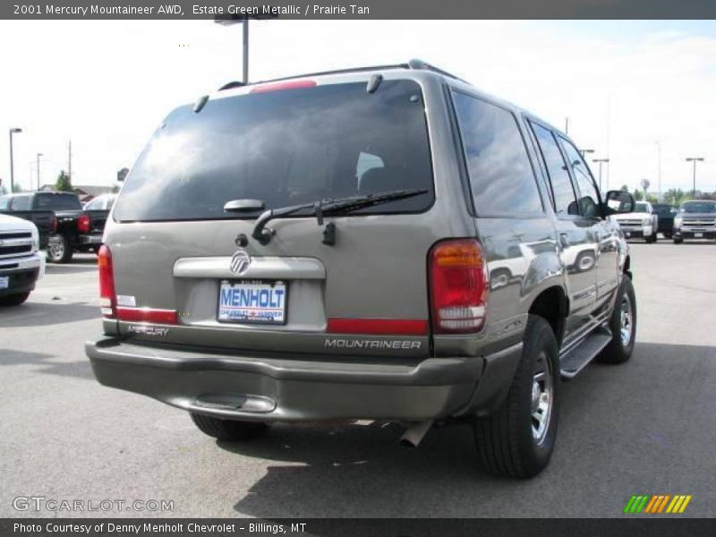Estate Green Metallic / Prairie Tan 2001 Mercury Mountaineer AWD