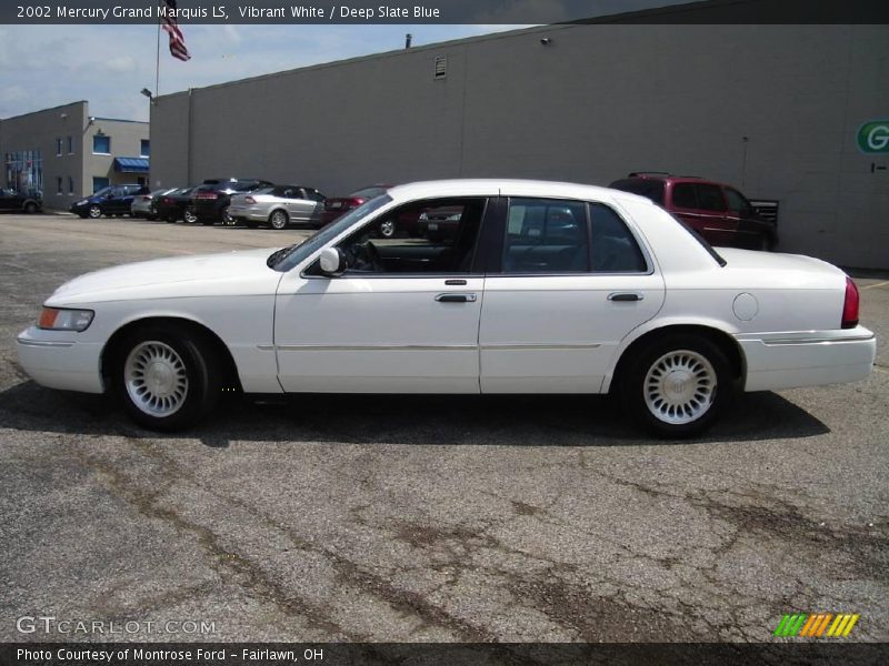 Vibrant White / Deep Slate Blue 2002 Mercury Grand Marquis LS