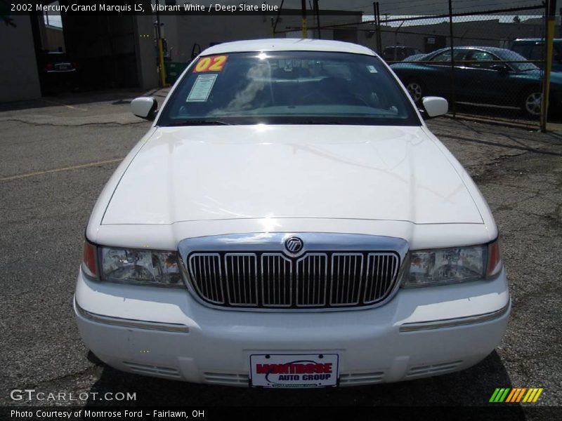 Vibrant White / Deep Slate Blue 2002 Mercury Grand Marquis LS