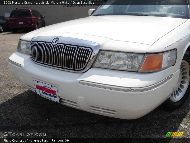 Vibrant White / Deep Slate Blue 2002 Mercury Grand Marquis LS