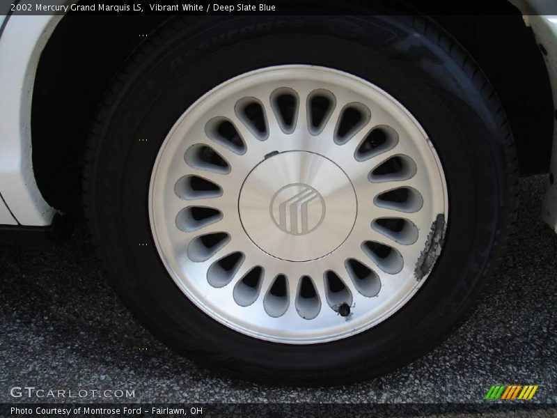 Vibrant White / Deep Slate Blue 2002 Mercury Grand Marquis LS