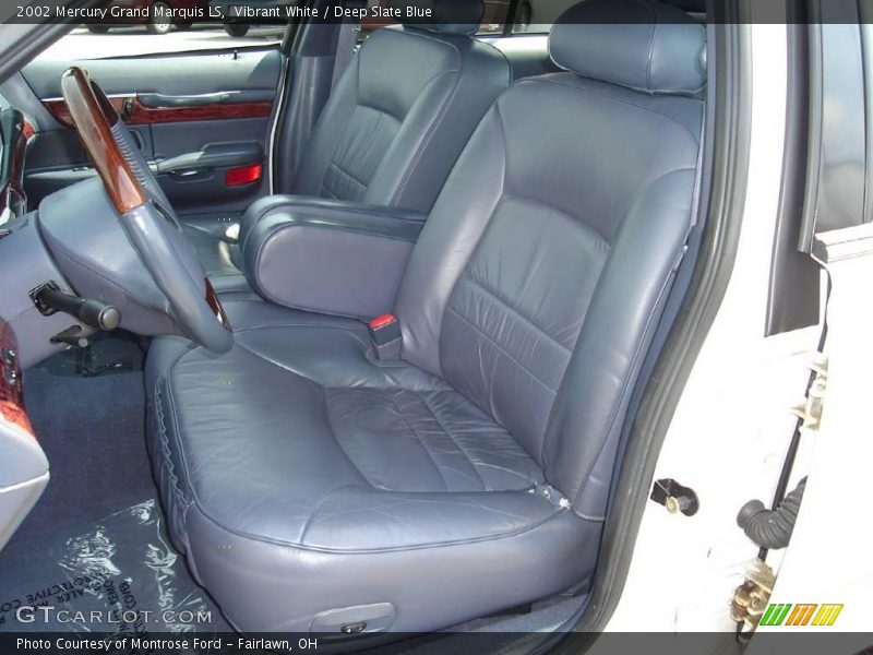 Vibrant White / Deep Slate Blue 2002 Mercury Grand Marquis LS