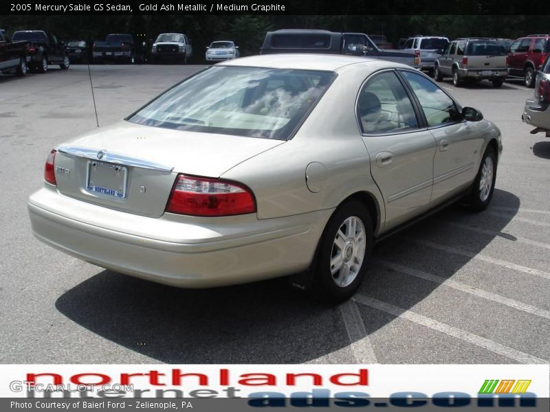 Gold Ash Metallic / Medium Graphite 2005 Mercury Sable GS Sedan