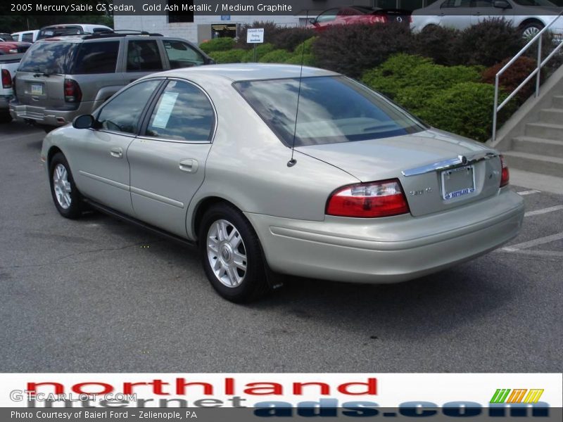 Gold Ash Metallic / Medium Graphite 2005 Mercury Sable GS Sedan