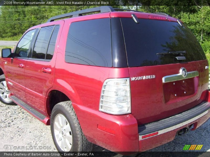 Vivid Red Metallic / Charcoal Black 2008 Mercury Mountaineer AWD