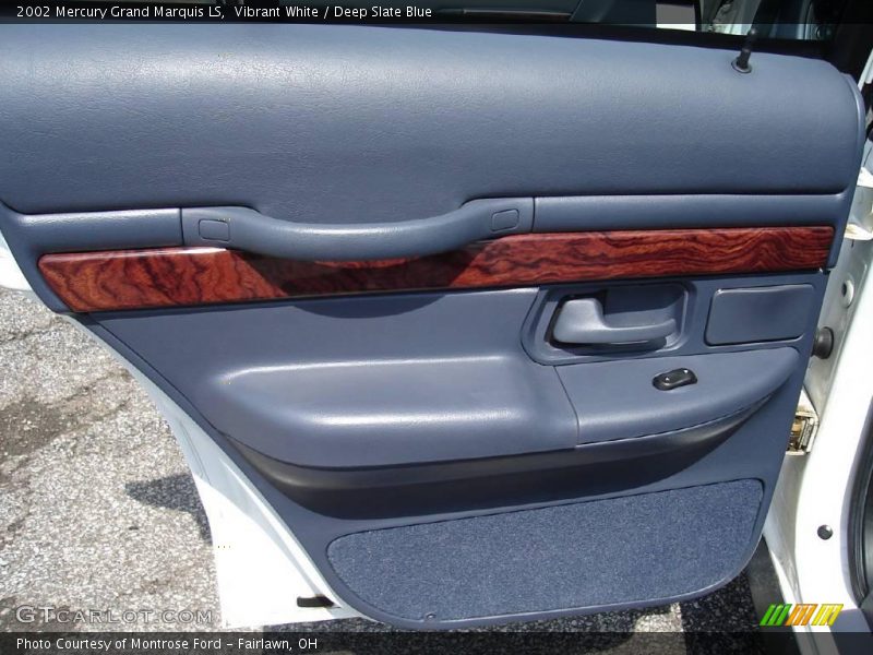Vibrant White / Deep Slate Blue 2002 Mercury Grand Marquis LS