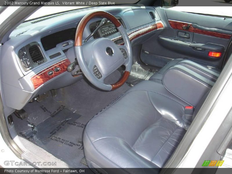 Vibrant White / Deep Slate Blue 2002 Mercury Grand Marquis LS