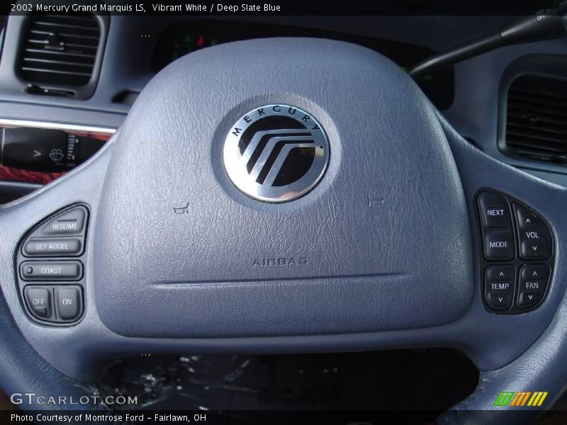 Vibrant White / Deep Slate Blue 2002 Mercury Grand Marquis LS