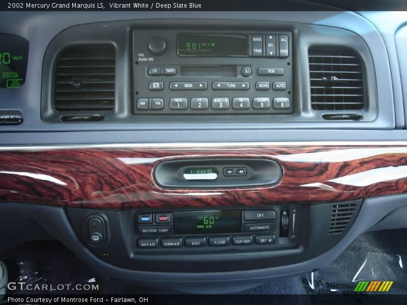 Vibrant White / Deep Slate Blue 2002 Mercury Grand Marquis LS