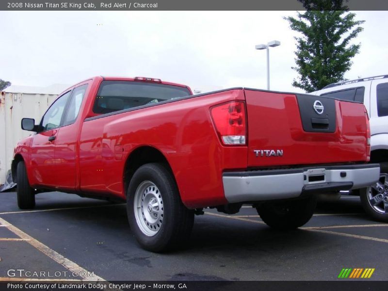 Red Alert / Charcoal 2008 Nissan Titan SE King Cab
