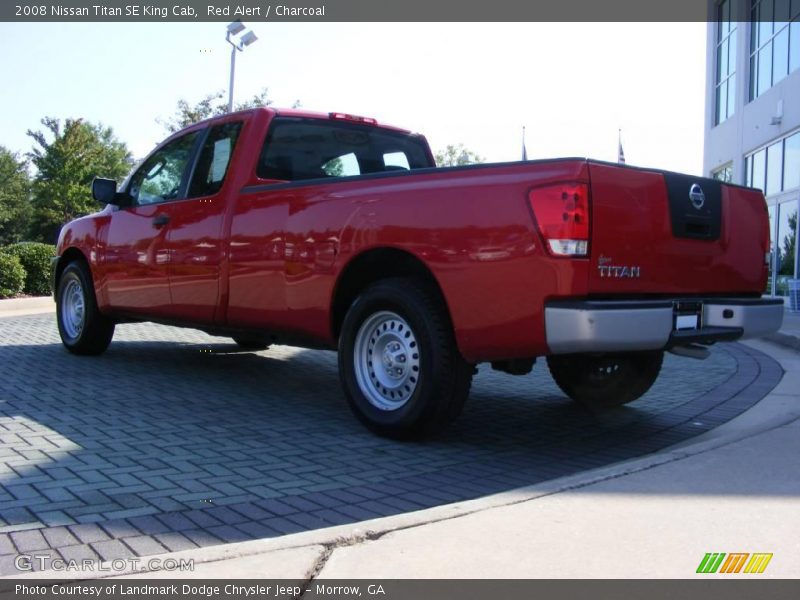 Red Alert / Charcoal 2008 Nissan Titan SE King Cab