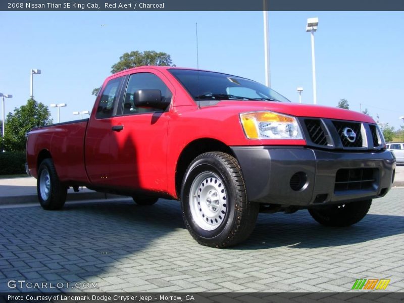 Red Alert / Charcoal 2008 Nissan Titan SE King Cab