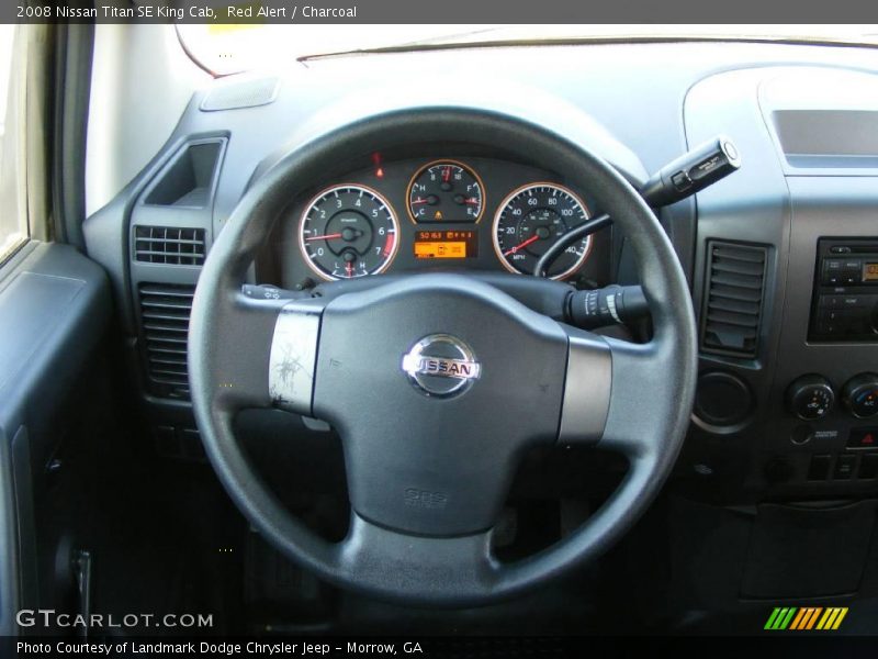 Red Alert / Charcoal 2008 Nissan Titan SE King Cab