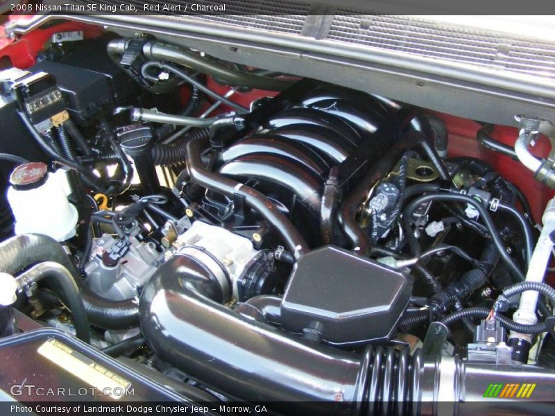 Red Alert / Charcoal 2008 Nissan Titan SE King Cab
